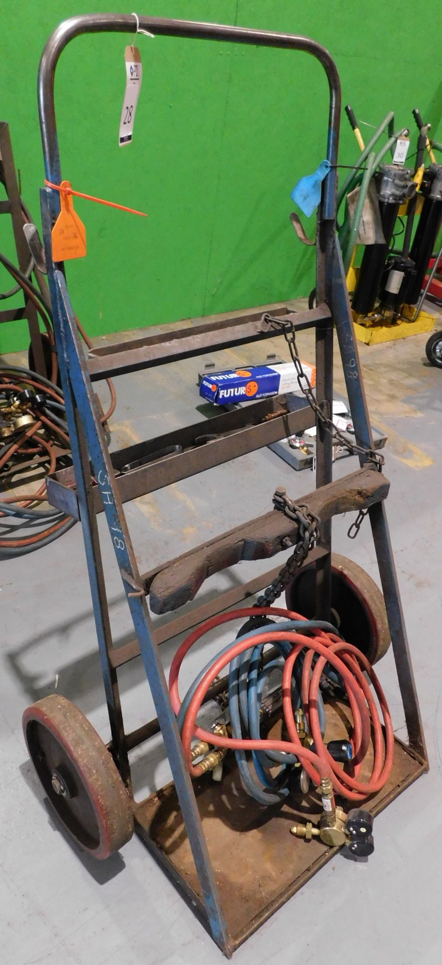 2 Twin Oxyacetylene Bottle Trolleys with Hoses, Gauges & Torches (Located Rugby. Please Refer to - Image 2 of 3