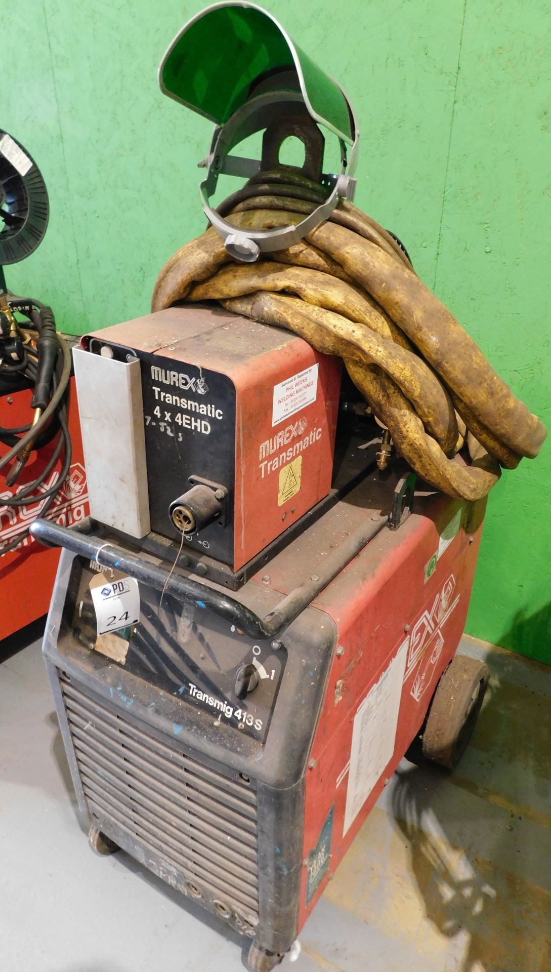 Murex Transmig 413S Welder with Transmatic 4x4 EHD Wire Feed (Located Rugby. Please Refer to General