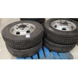 4 215/75 R17.5 Commercial Tyres on Rims (Located Brentwood. Please Refer to General Notes)