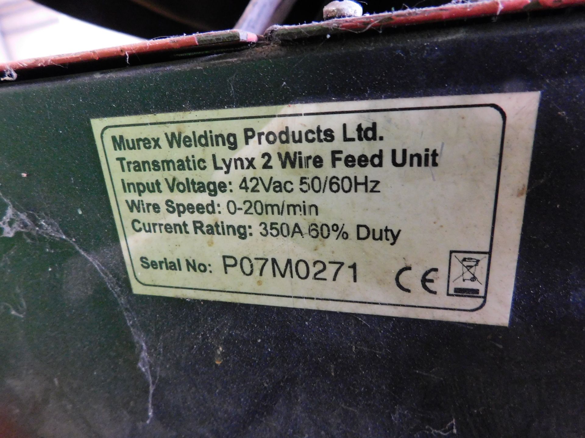 Murex Trans-Mig 406S Welder with Transmatic Lynx2 Wire Feed Unit (Located Rugby. Please Refer to - Image 8 of 8