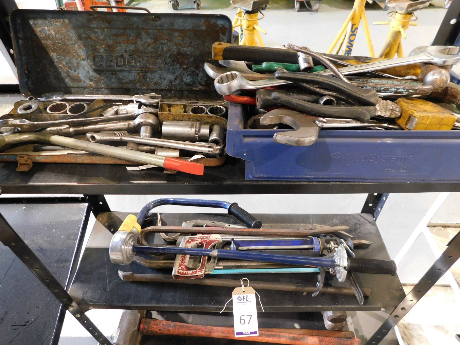 Lightweight Shelving Unit & Contents of Assorted Hand tools, Lift Pumps (Located Rugby. Please Refer - Image 3 of 5