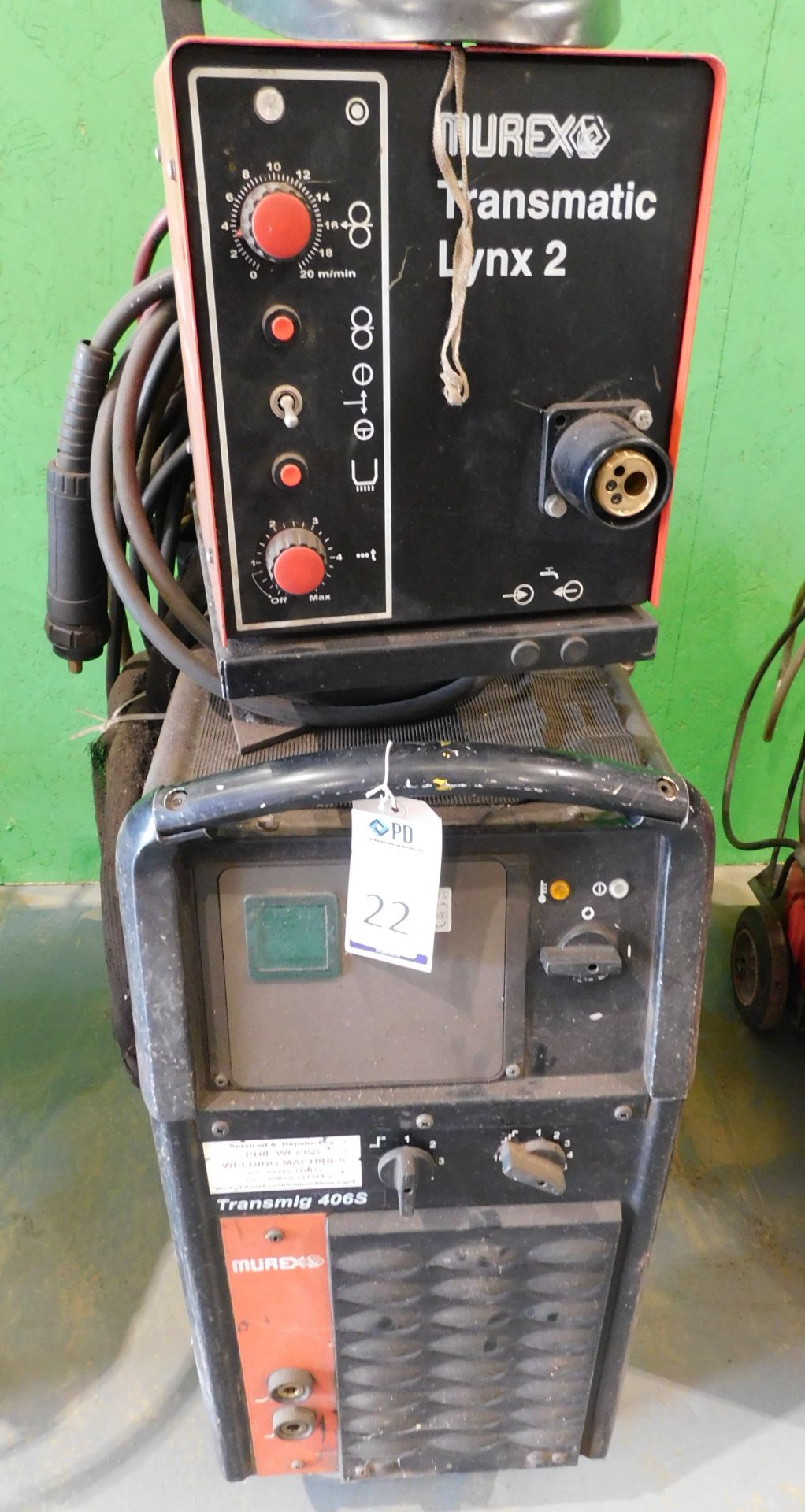 Murex Trans-Mig 406S Welder with Transmatic Lynx2 Wire Feed Unit (Located Rugby. Please Refer to - Image 5 of 8