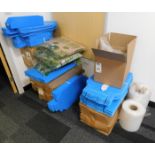 Quantity of Various Cardboard & Plastic Tote Bin Packaging (Located Rugby. Please Refer to General