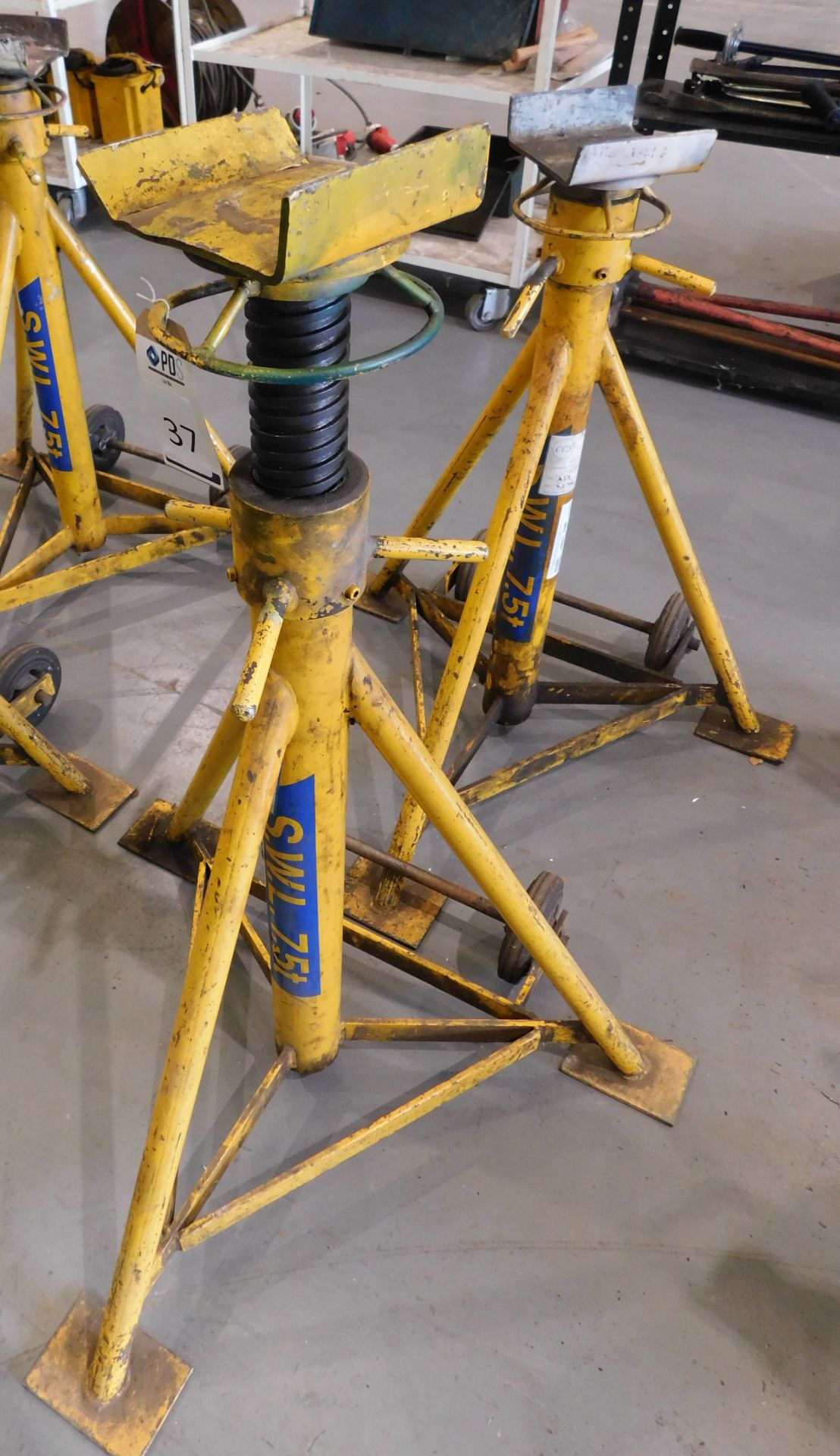 Pair of Somers AS10 7.5t Adjustable Axle/Chassis Stands (Located Rugby. Please Refer to General