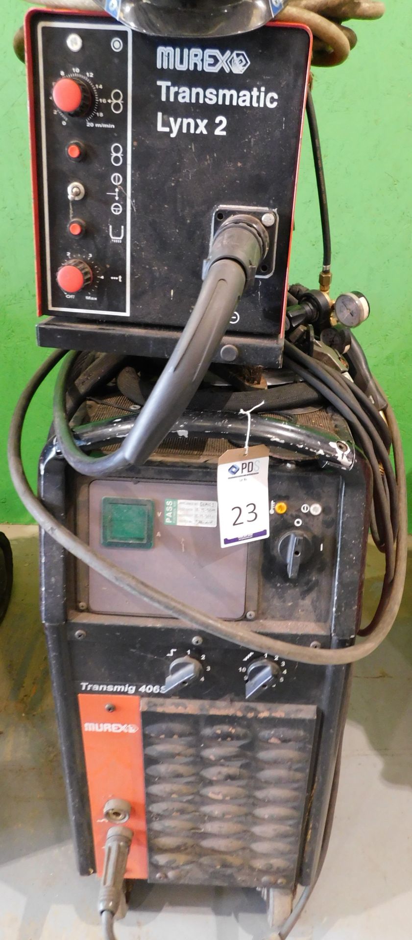 Murex Trans-Mig 406S Welder with Transmatic Lynx2 Wire Feed Unit (Located Rugby. Please Refer to - Image 5 of 8