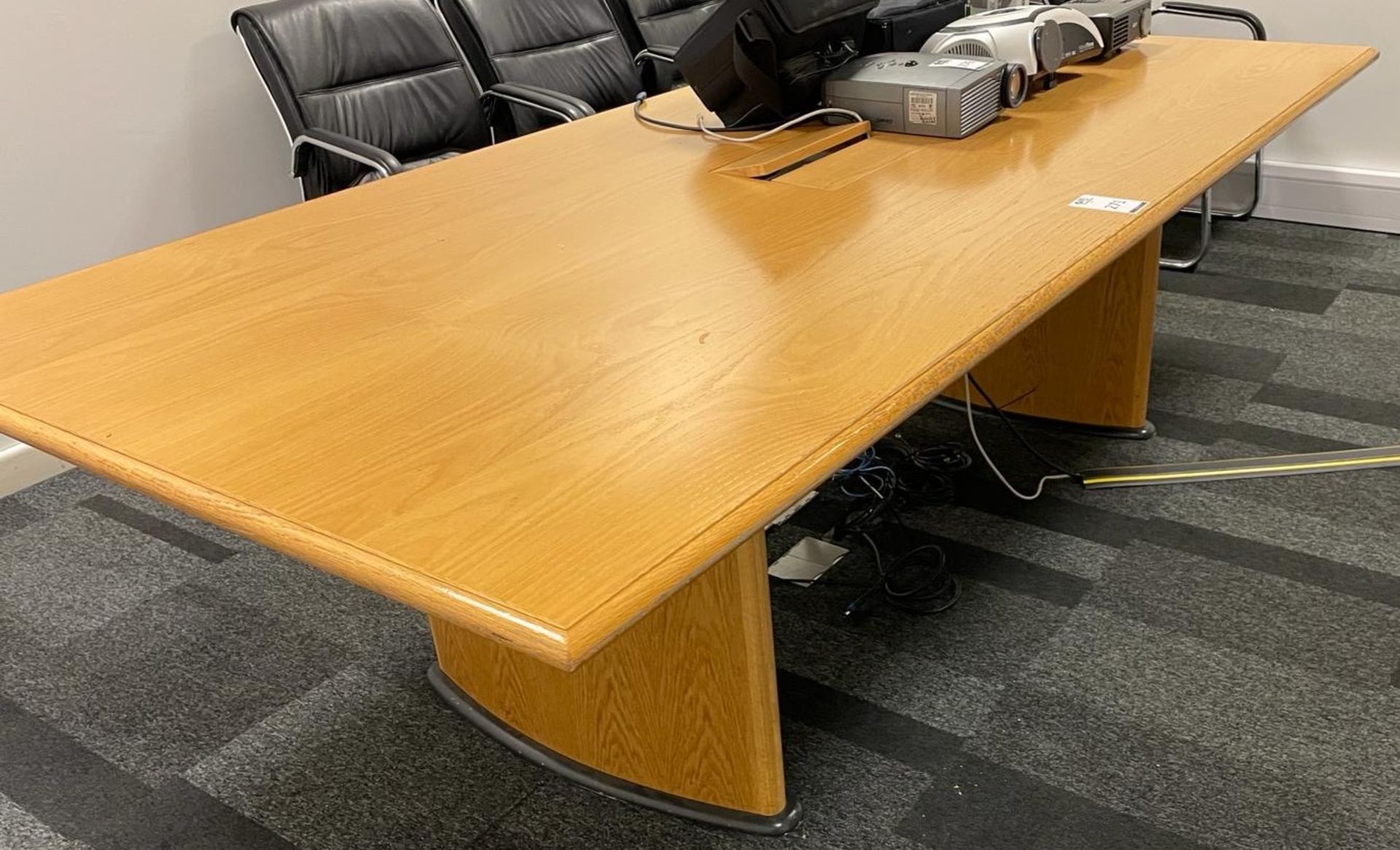 Light Oak Effect Boardroom Table (Located Rugby. Please Refer to General Notes)
