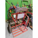 2 Twin Oxyacetylene Bottle Trolleys with Hoses, Gauges & Torches (Located Rugby. Please Refer to