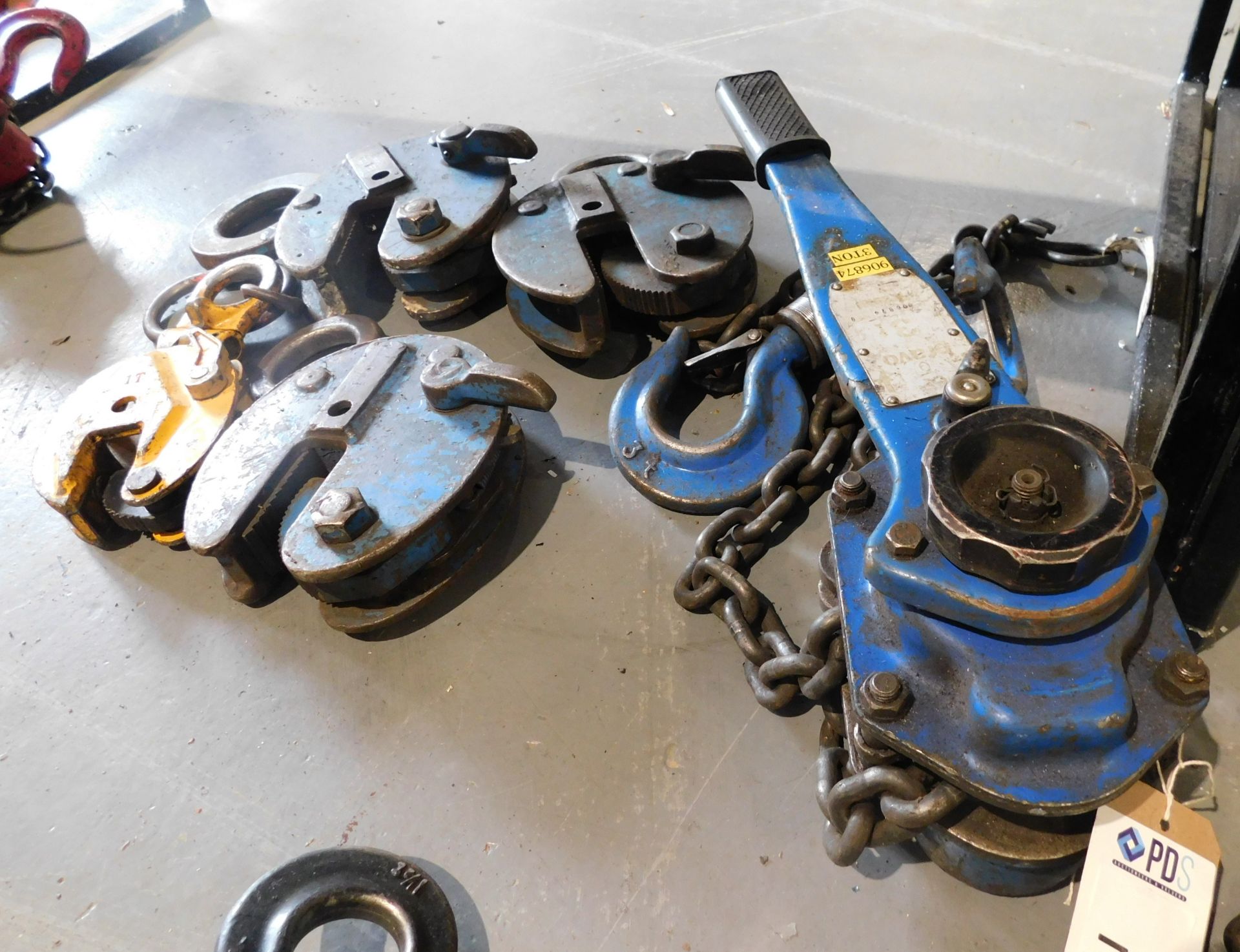 Lever Hoist, 3ton & 4 Various Plate Clamps (Located Rugby. Please Refer to General Notes) - Bild 2 aus 2