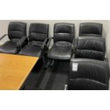 6 Leather Cantilever Chairs (Located Rugby. Please Refer to General Notes)