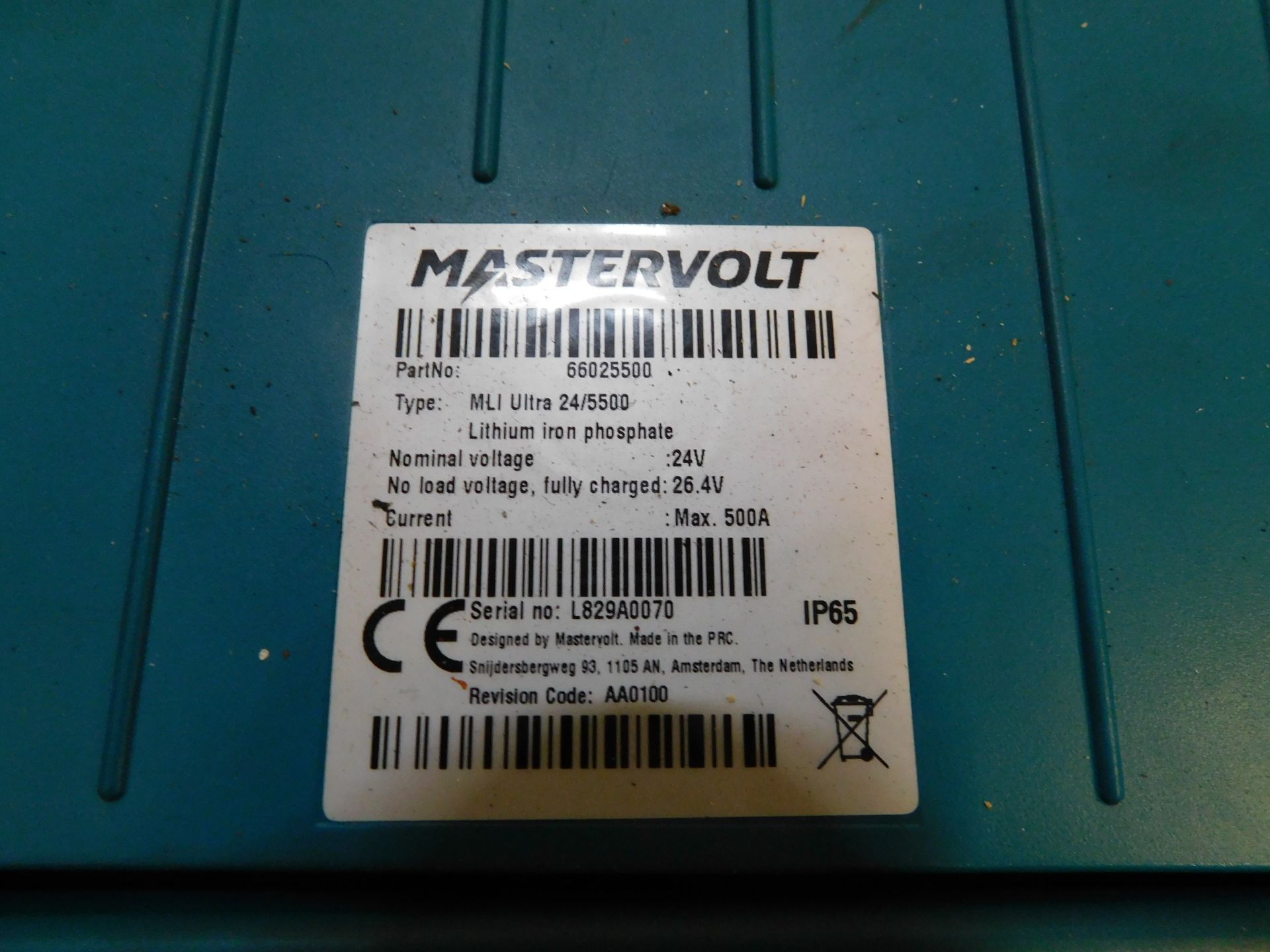 MasterVolt Ultra 5500 24v 200ah Lithium Battery (Located Rugby. Please Refer to General Notes) - Image 3 of 4