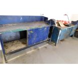 2 Metal Benches with Vices (Located Rugby. Please Refer to General Notes)