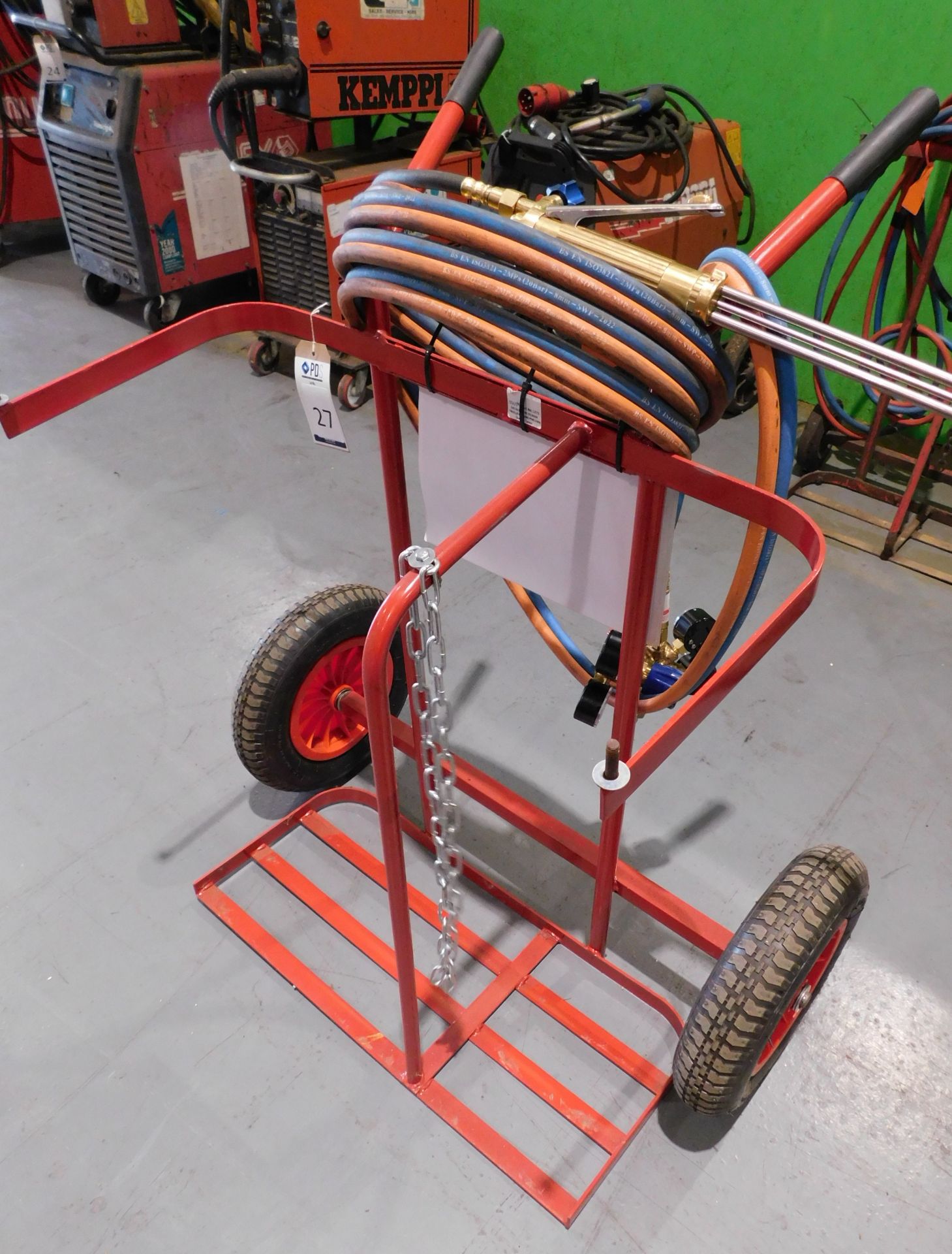 2 Twin Oxyacetylene Bottle Trolleys with Hoses, Gauges & Torches (Located Rugby. Please Refer to - Image 2 of 3