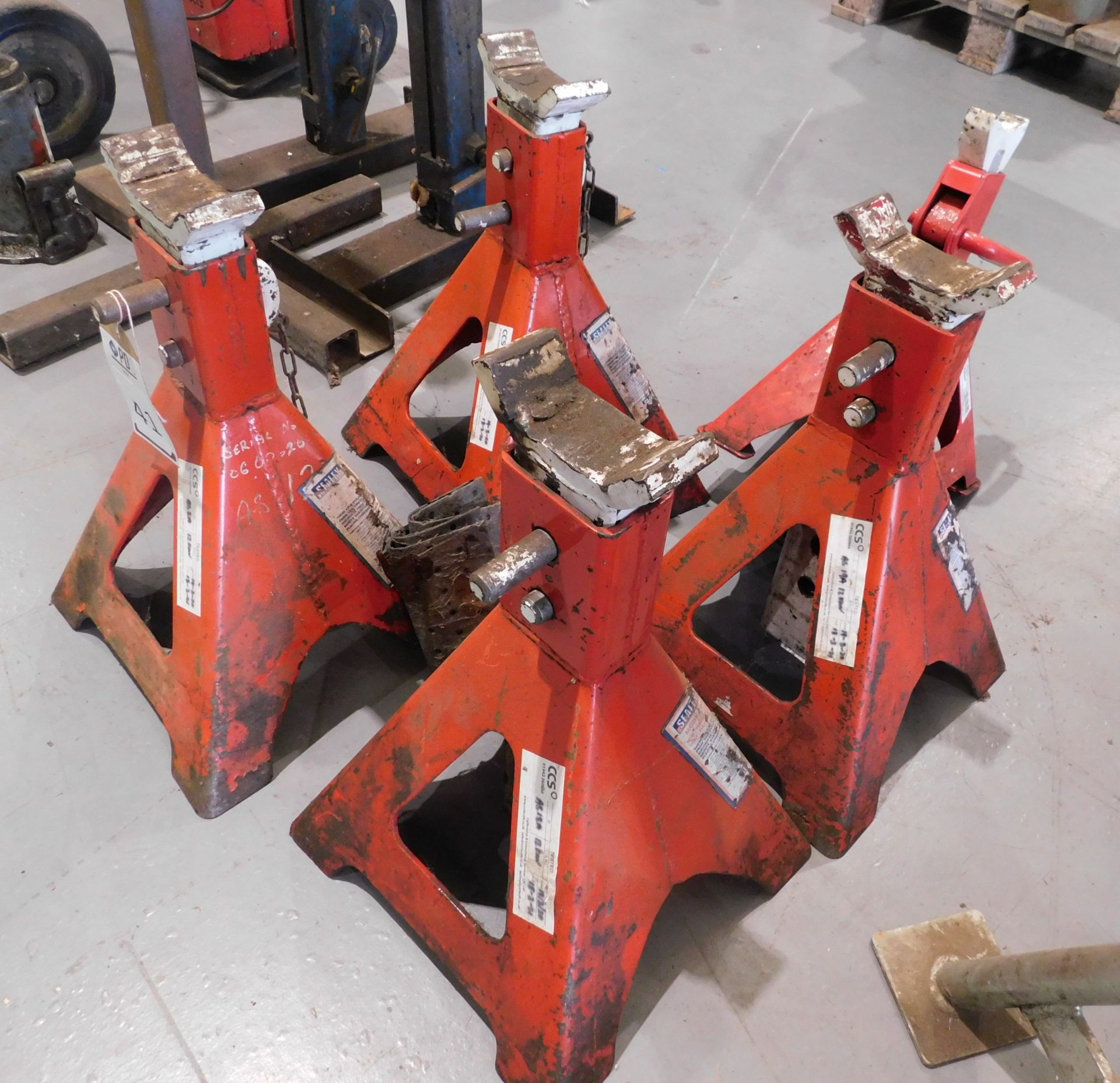 5 Sealey Axle Stands (4x12t & 1x6t) (Located Rugby. Please Refer to General Notes)