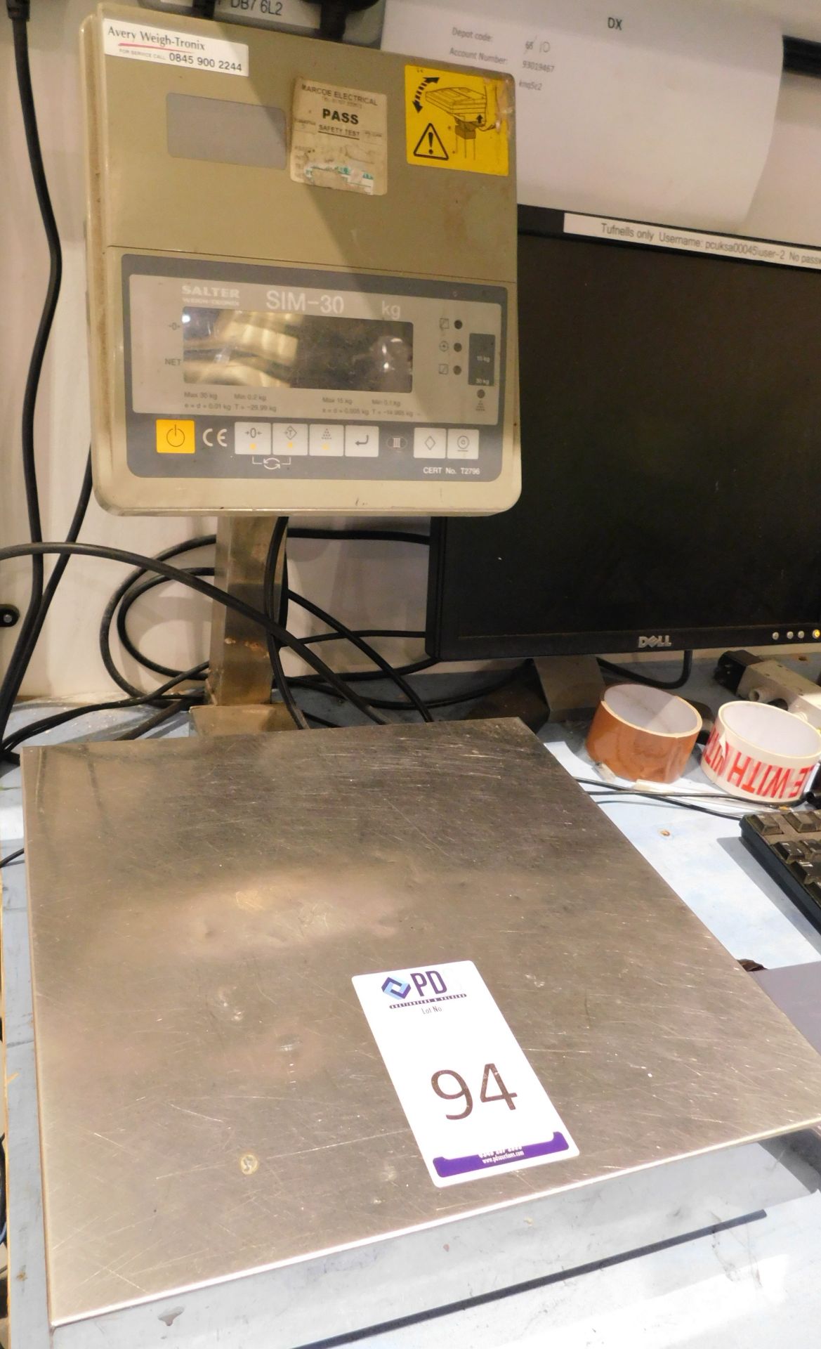 Salter SIM-30 Electronic Bench Scales (Located Rugby. Please Refer to General Notes)