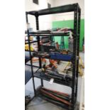 Lightweight Shelving Unit & Contents of Assorted Hand tools, Lift Pumps (Located Rugby. Please Refer