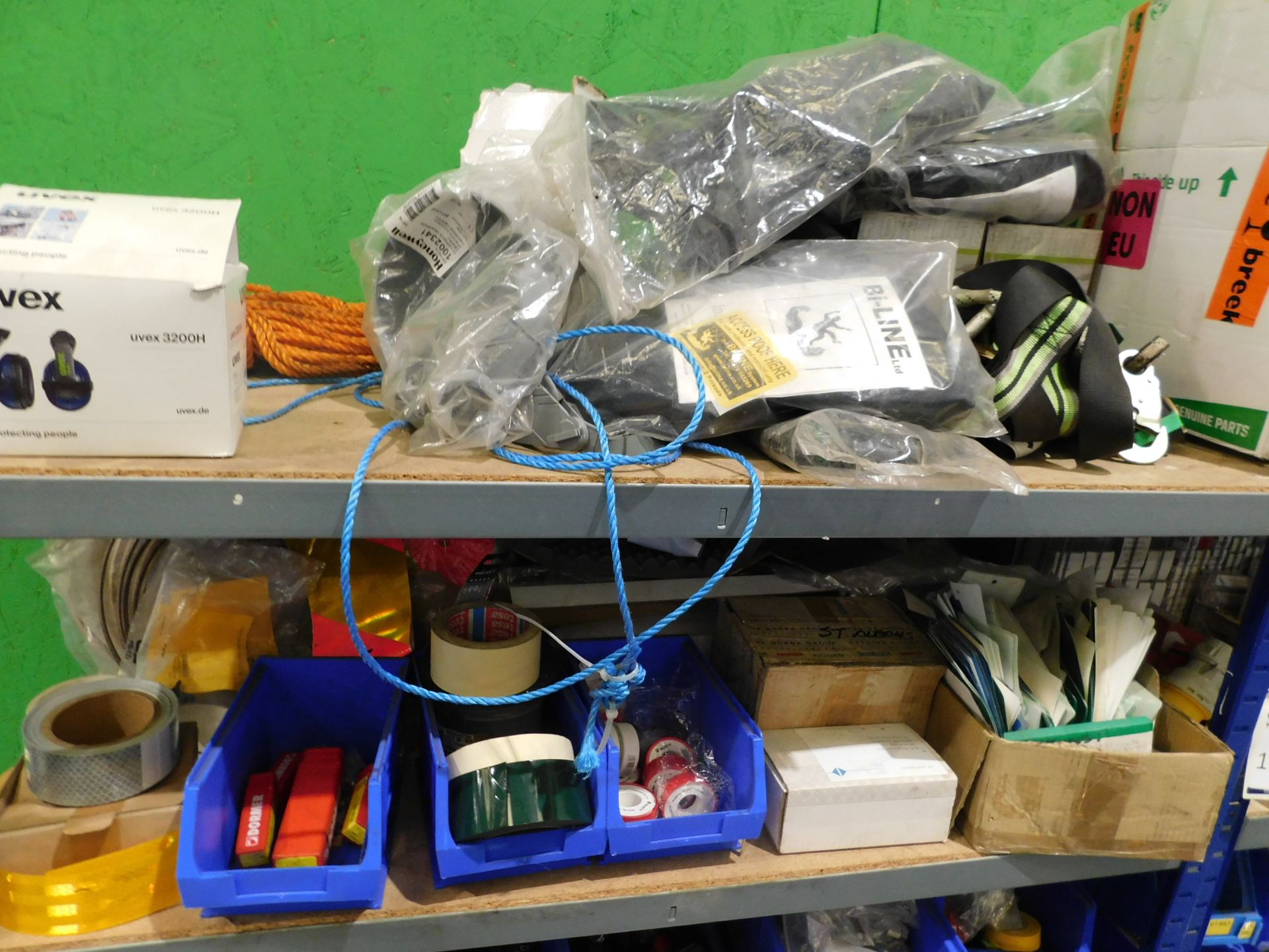 Rack & Contents of Assorted First Aid Kits, Fuel Cans, Harnesses, Reflective Tape etc (Located - Image 2 of 5