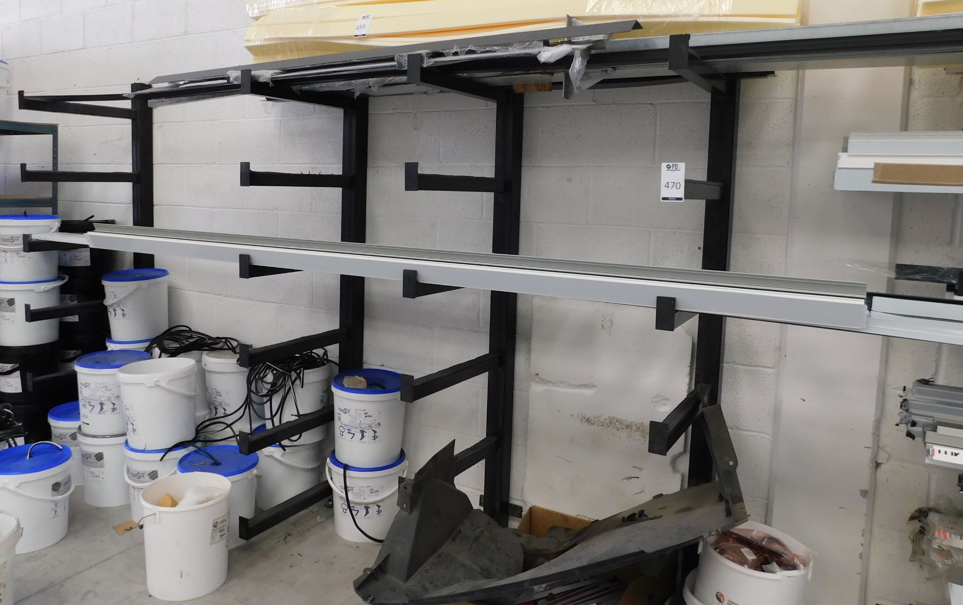 Wall Mounted Stock Rack Comprising 4 Uprights (Contents not Included ...
