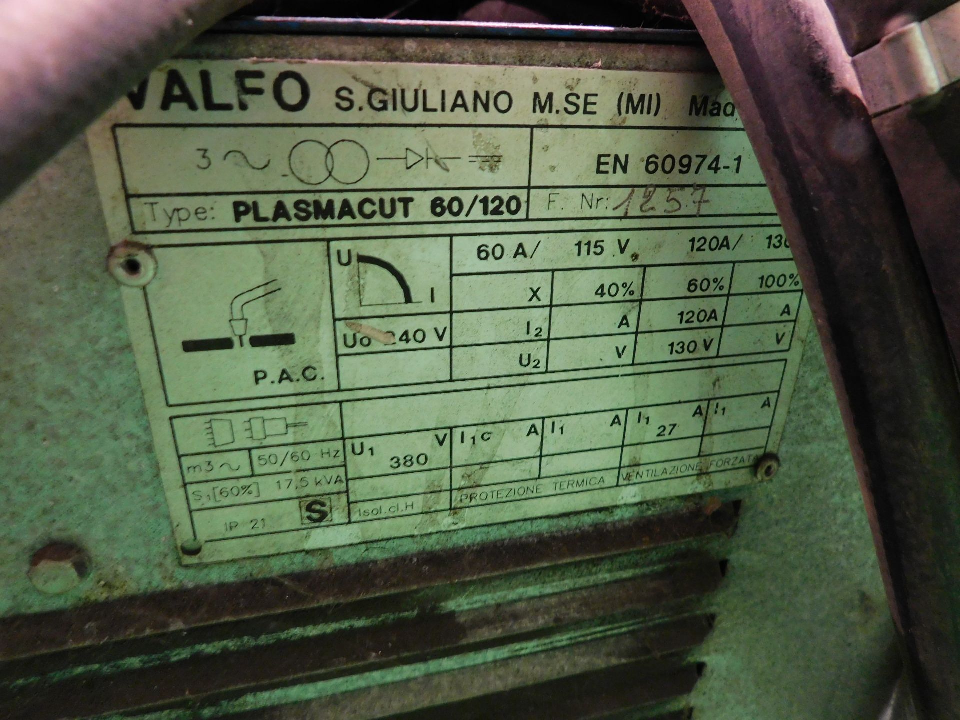 Valfo 60-120 Plasma Cutter (Located Rugby. Please Refer to General Notes) - Image 7 of 7