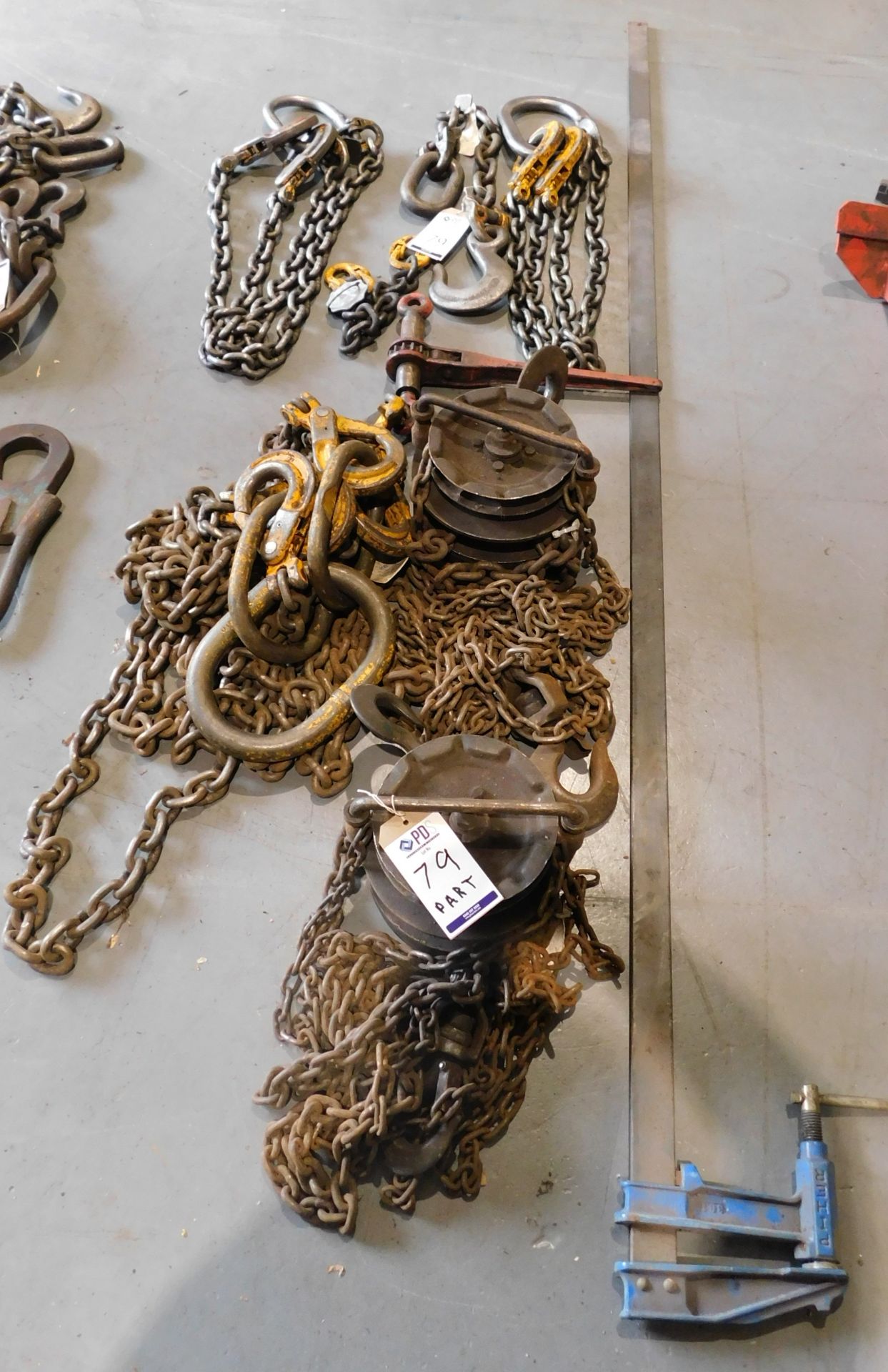 2 Sets of Brothers Chains, 2 Chain Hoists & 2-Leg Lifting Chain, Ratchet Tensioner & Sash Cramp (