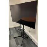 Hitachi 65HL7200U Television on Mobile Stand (Located Rugby. Please Refer to General Notes)