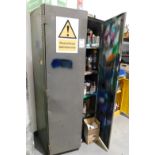 2 Double Door Cabinets & Contents of Assorted Sprays Cans, Adhesives Etc. (Located Rugby. Please