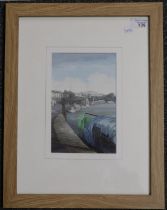 Jane Carpanini (20th century Welsh), 'After the Storm', signed. Watercolours. 23x15cm approx.