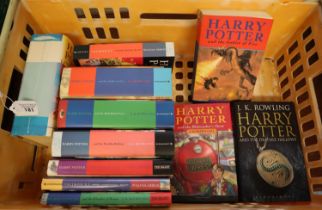 Collection of Rowling, J.K; Harry Potter series books, hard and softback all published by Bloomsbury