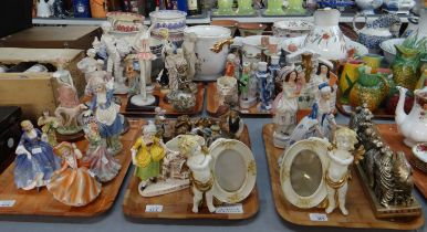 Five trays of mostly china to include: Royal Doulton 'Nicola' HN2839, The Leonardo Collection '