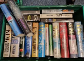 Box of King, Stephen hardback books, mostly UK first editions published by Hodder & Stoughton to