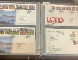 Great Britain collection of First Day Covers in Royal Mail Album, Commemoratives, Definitives and