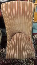 Late Victorian walnut upholstered bedroom/nursing chair. (B.P. 21% + VAT)