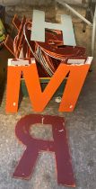 Large collection of assorted cut-out wooden letters/stencils. (B.P. 21% + VAT)