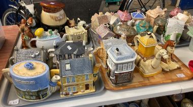 Five trays of assorted novelty teapots, biscuit barrels etc. (5) (B.P. 21% + VAT)