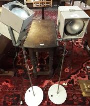 Pair of 1970s 'Rotaflex' studio spotlights on circular bases. (B.P. 21% + VAT)