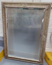 Modern bevel plate and moulded framed mirror. 110 x 78cm approx. (B.P. 21% + VAT)