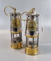 Two Eccles vintage Miner's safety lamps type 6 Ministry of Power and type GR6S-MQ. (2) (B.P. 21% +