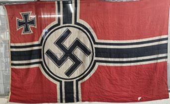 Large WWII design Nazi German Kriegsmarine Swastika Naval ensign/ flag. 313x200cm approx. (B.P.