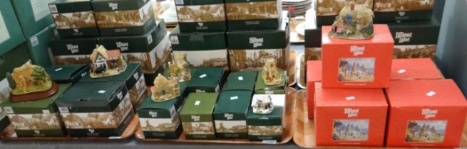 Three trays of eighteen Lilliput lane building models in original boxes to include: 'Cider Apple