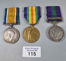 WWI medal Duo to include: 1914-18 War Medal and 1914-1919 Victory Medal, awarded to 51544 Private