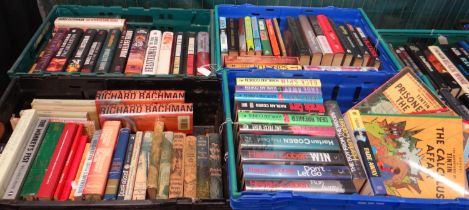 Four crates of mostly hardback books and first editions to include: Richard Bachmann (Stephen King);
