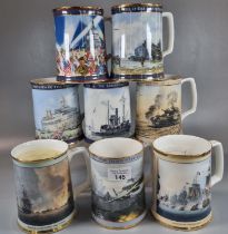 Group of Royal Doulton limited edition commemorative bone china tankards: El Alamein, Battle of