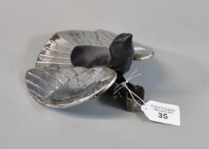 Art Deco chrome and Bakelite mascot in the form of a stylised bird. (B.P. 21% + VAT)