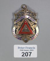 Silver and enamel Hinkley and District Fraternal Society Certifying Council for Services Rendered as