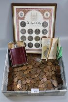 Collection of GB coinage, copper coinage, £2 coin, The Royal Wedding Coin Collection 1981 framed