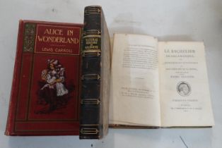 Three hardback books to include: a leather bound French language 'Le Bachelier de Salamanque'