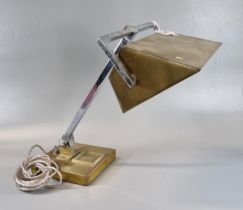 Art Deco chrome and brass desk lamp. (B.P. 21% + VAT)