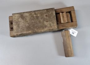 World War II British gas rattle. Marked 'R.C.D 1944'. (B.P. 21% + VAT)