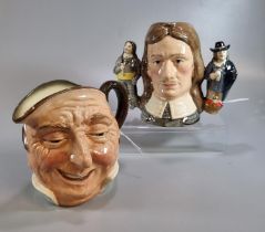 Two Royal Doulton character jugs; 'Farmer John' and 'Oliver Cromwell' D6968 limited edition no.
