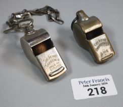 Two vintage Acme Thunderer whistles. (2) (B.P. 21% + VAT)