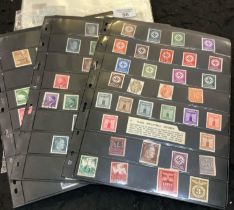 Germany, interesting selection of Nazi Swastika, Hitler and Military stamps, late 1930s and 1940s.